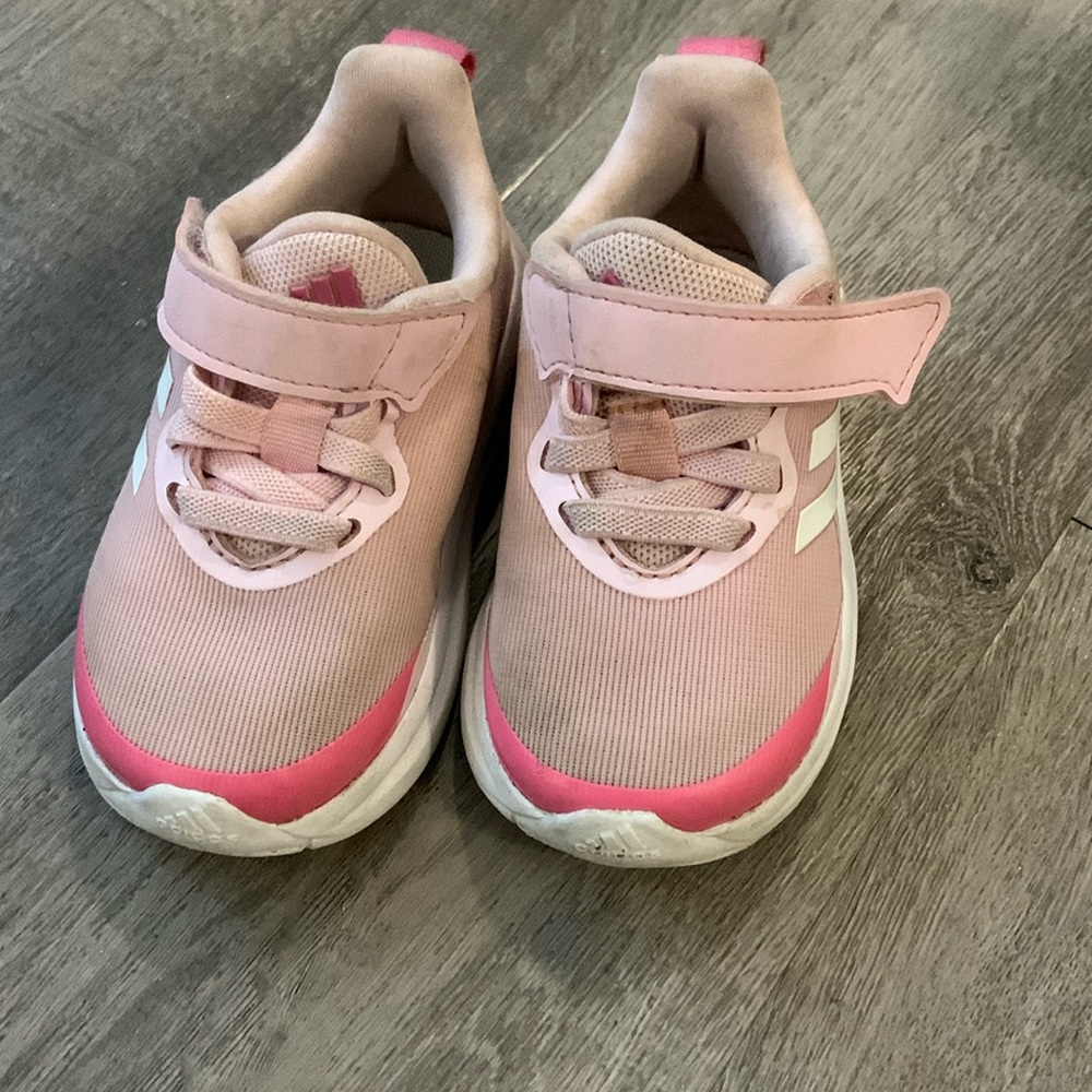 Pink 5k Addidas sneakers from footlocker